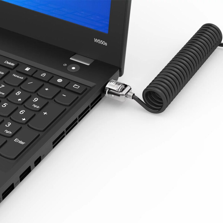 Universal spiral cable lock with key