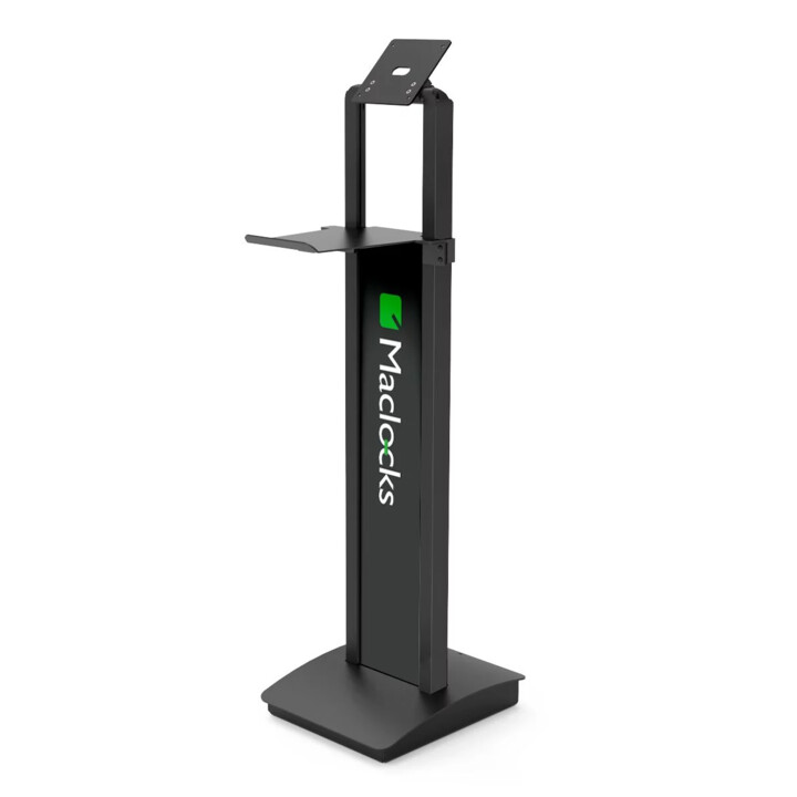 Soporte de piso de seguridad personnalisable BrandMe con montaje VESA - Soporte de piso de pantalla inclinable - Negro
