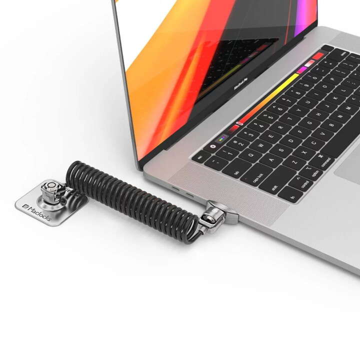 Dual Head Coiled Cable Keyed Lock - Black