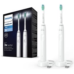 Philips Sonic Cepillo de dientes HX3675 / 13 Sonicare Series 3100 Juego de 2 piezas