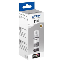 Recharge d'encre originale Epson EcoTank 114 grise 70ml (C13T07B540)