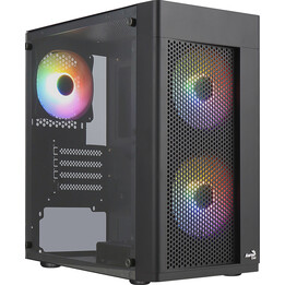 Aerocool HEXFORMBKV2 Caja PC Micro ATX 3 Ventiladores FRGB Negro
