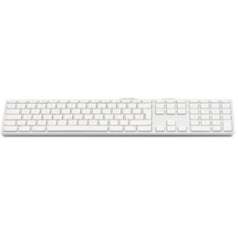 USB numeric Keyboard KB-1243, 110 keys, 2x USB, aluminum, Greek layout, macOS, white