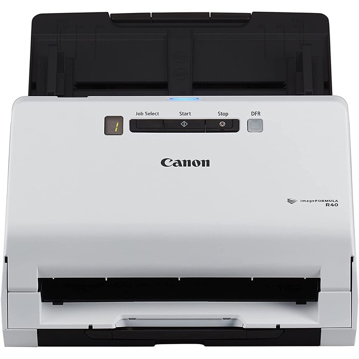 Scanner de documentos Canon imageFORMULA R40 (A4, cartões de visita, 600dpi, duplex, USB 2.0)