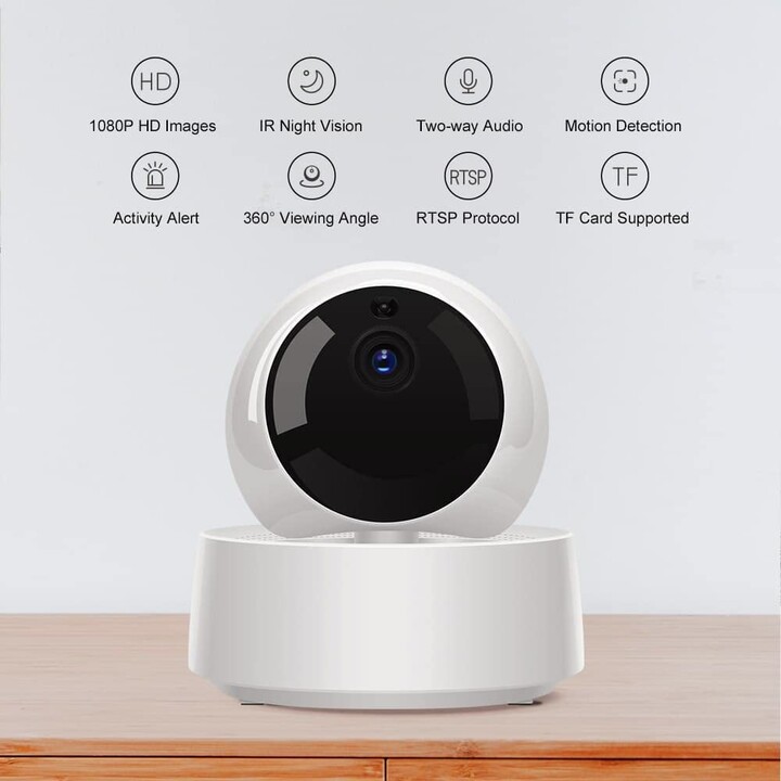 Sonoff GK-200MP2-B câmara de segurança IP Wi‑Fi 1080p 360° branca