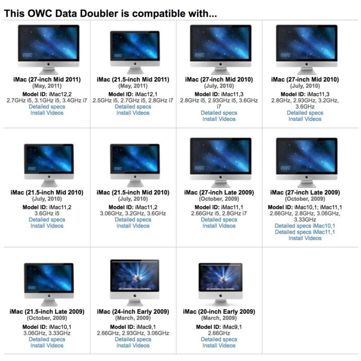 Data Doubler per iMac 2009-2011 Optical Bay Hard Drive / Soluzione di montaggio SSD