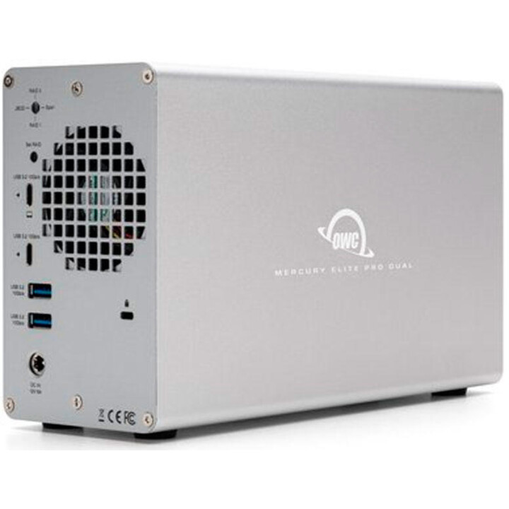 0 GB Mercury Elite Pro Dual-RAID-Speichergehäuse mit USB-C (10 Gb/s) + 3-Port-Hub