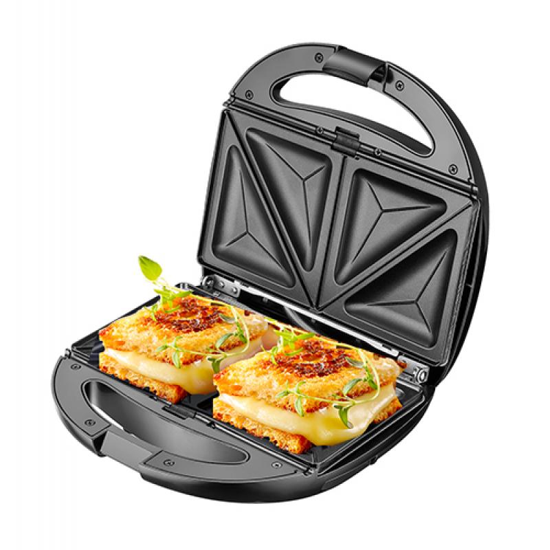 Adler AD 3040 sandwichera 1200 W Negro, Gris - Imagen 2