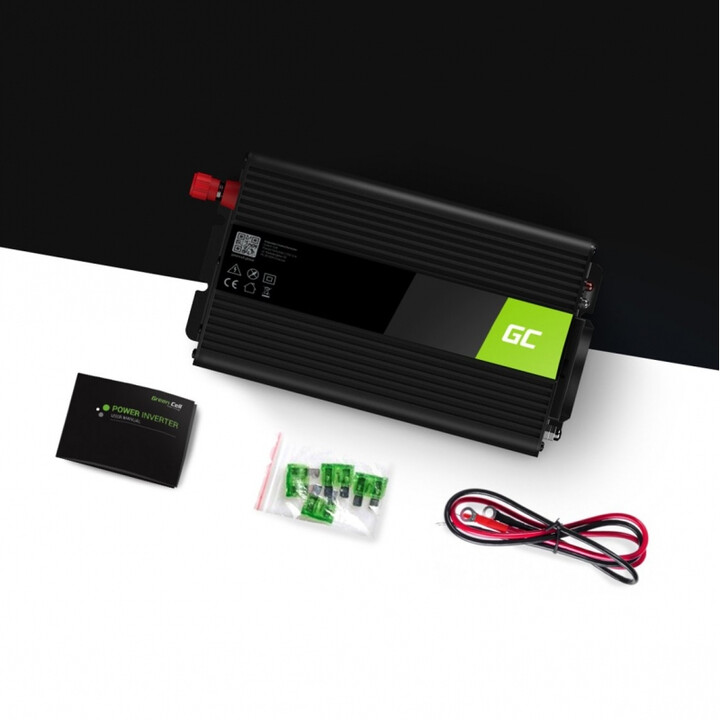 Green Cell INV08 Power adapter and inverter Outdoor 1000 W Black