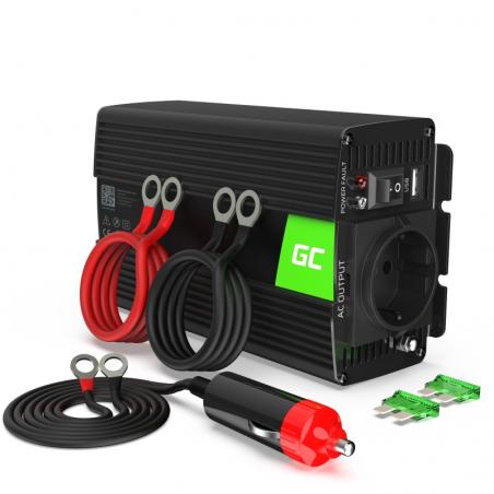 Green Cell INV14 adaptador e inversor de corriente Auto 300 W Negro - Imagen 1
