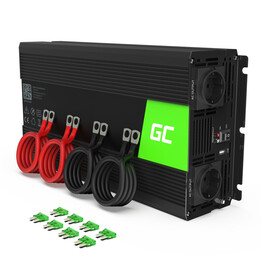 Inversor de energia INV15 Green Cell e adaptador Auto 3000 W preto