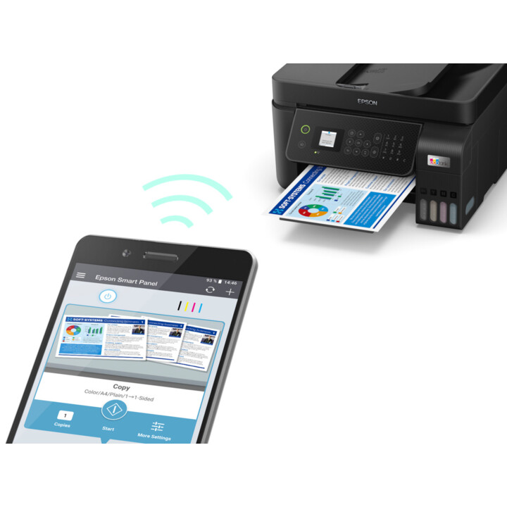 Epson EcoTank ET-4800 inkjet multifunction device (A4, print, copy, scan, fax, ink tank system, Wi-Fi)