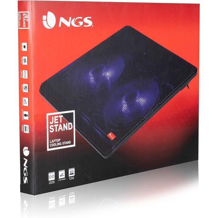 VENTILATEUR NGS JETSTAND POUR ORDINATEUR Portable JUSQUÀ 15,6