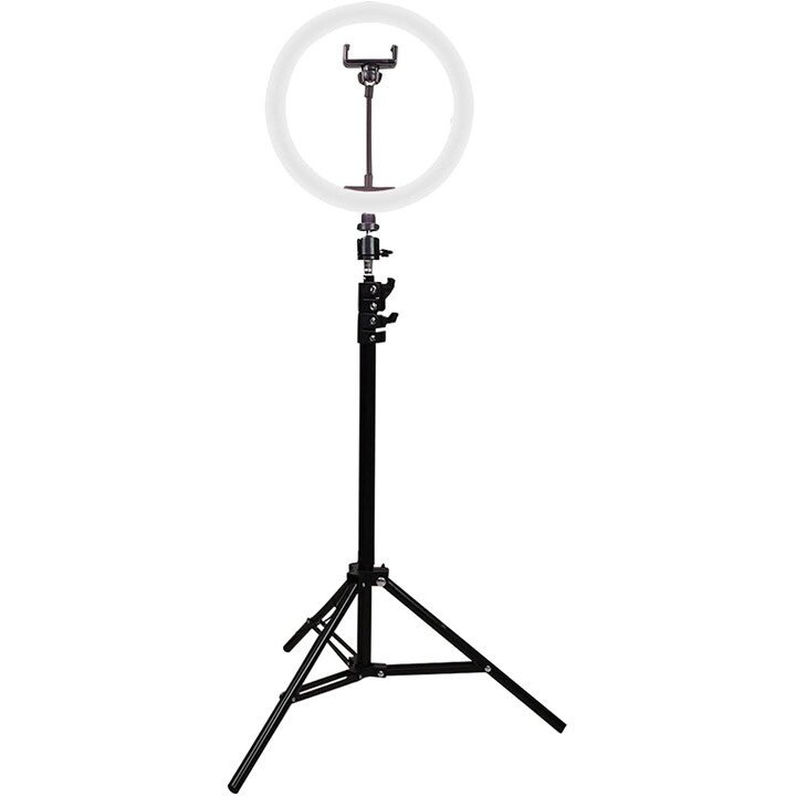 KSIX STUDIO LIVE MAX LIGHT RING MIT STATIVBODEN 1,60M FÜR SMARTPHONE