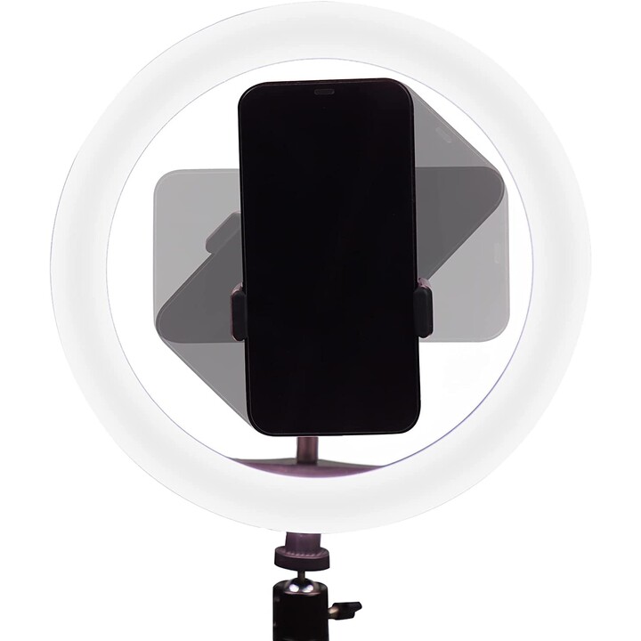 KSIX STUDIO LIVE MAX LIGHT RING MIT STATIVBODEN 1,60M FÜR SMARTPHONE