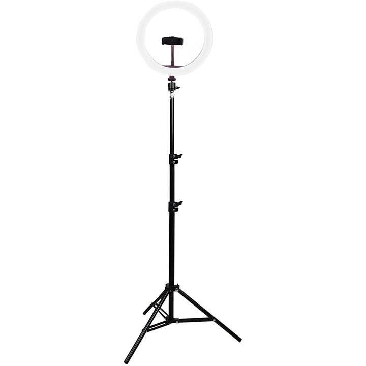 ANEL DE LUZ KSIX STUDIO LIVE MAX COM TRIPÉ PISO 1,60M PARA SMARTPHONE