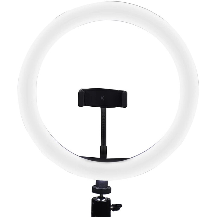 ANEL DE LUZ KSIX STUDIO LIVE MAX COM TRIPÉ PISO 1,60M PARA SMARTPHONE