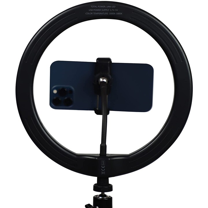 KSIX STUDIO LIVE MAX LIGHT RING MIT STATIVBODEN 1,60M FÜR SMARTPHONE