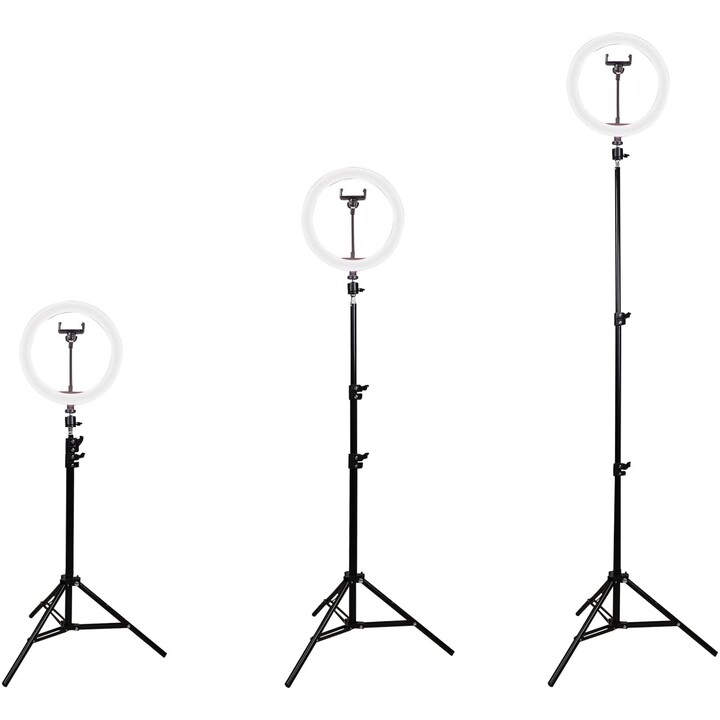 KSIX STUDIO LIVE MAX LIGHT RING MIT STATIVBODEN 1,60M FÜR SMARTPHONE