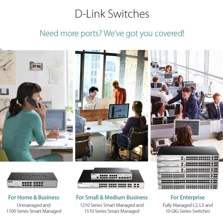 D-Link DGS-1510-20 Managed switch L3 Gigabit Ethernet (10/100/1000) Black