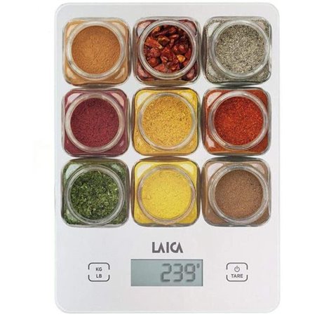 BALANCE ÉLECTRONIQUE LAICA KS1040 ÉPICES BLANCHES 5 Kg.
