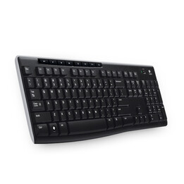 Teclado QWERTY RF Logitech K270 Wireless Preto