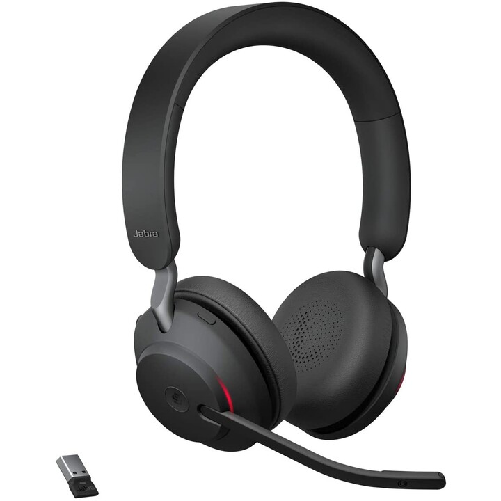 Auriculares estéreo supraurales inalámbricos Jabra Evolve2 65 MS, USB, aislamiento de ruido