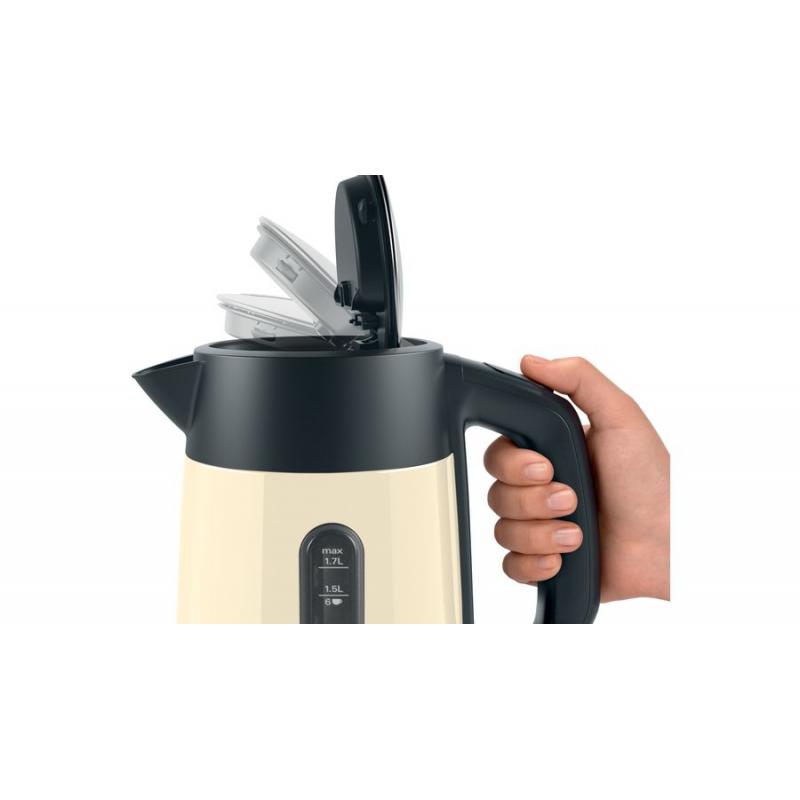 Bosch TWK4P437 tetera eléctrica 1,7 L 2400 W Beige, Negro - Imagen 5