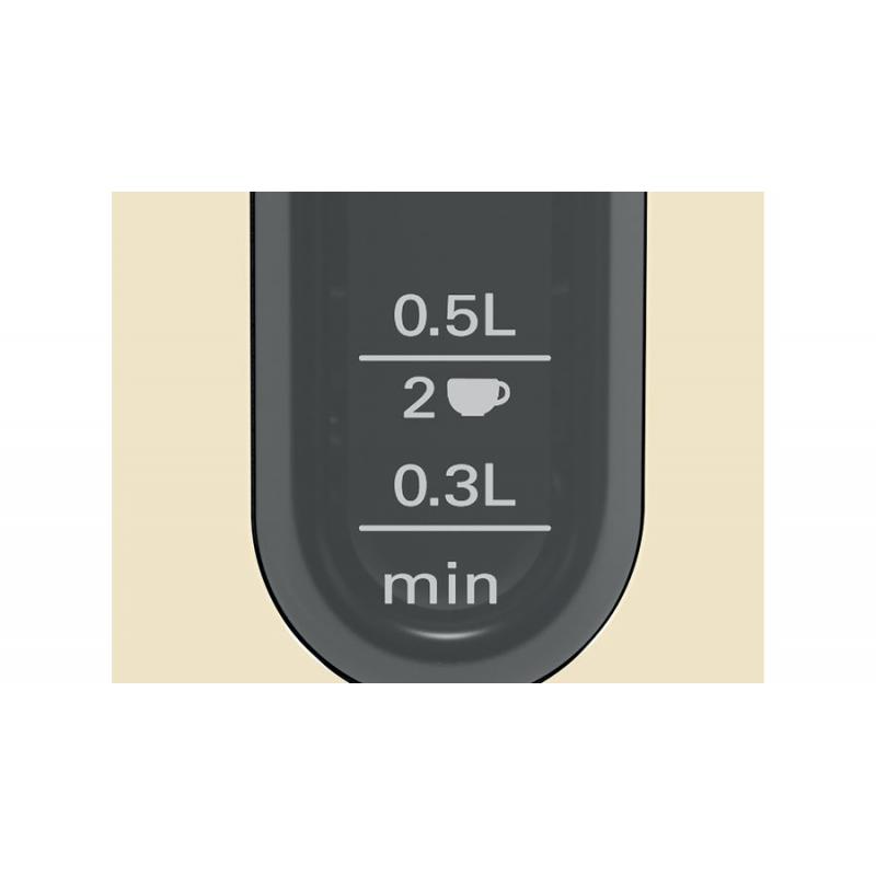 Bosch TWK4P437 tetera eléctrica 1,7 L 2400 W Beige, Negro - Imagen 7