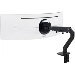Braço para monitor Ergotron HX com montagem em mesa HD com tecnologia CF patenteada para monitores curvos de 124,46 cm (49
