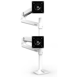 Support de table à bras double écran Ergotron LX pour deux écrans jusqu'à 101,6 cm 40 pouces blanc / gris
