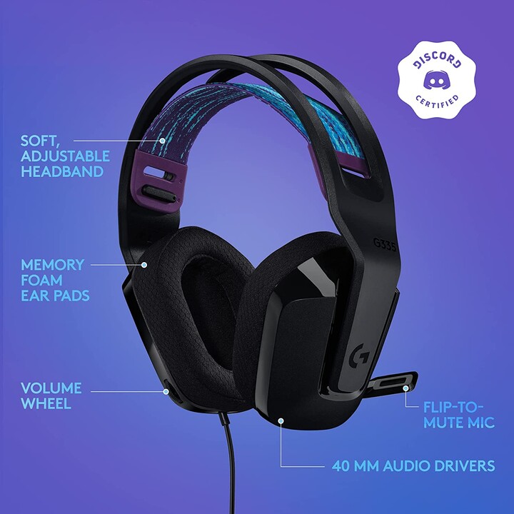 Logitech G335 nero (cuffie da gioco cablate)