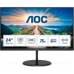 AOC V4 Q24V4EA LED display 60.5 cm (23.8") 2560 x 1440 pixels 2K Ultra HD Black