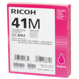 Ricoh Original Type GC 41M cartucho de impresora magenta 2200 páginas (405763) para 3110DN/DNw/SFNw, 3100SNw, 3120B SFNw, 7100DN