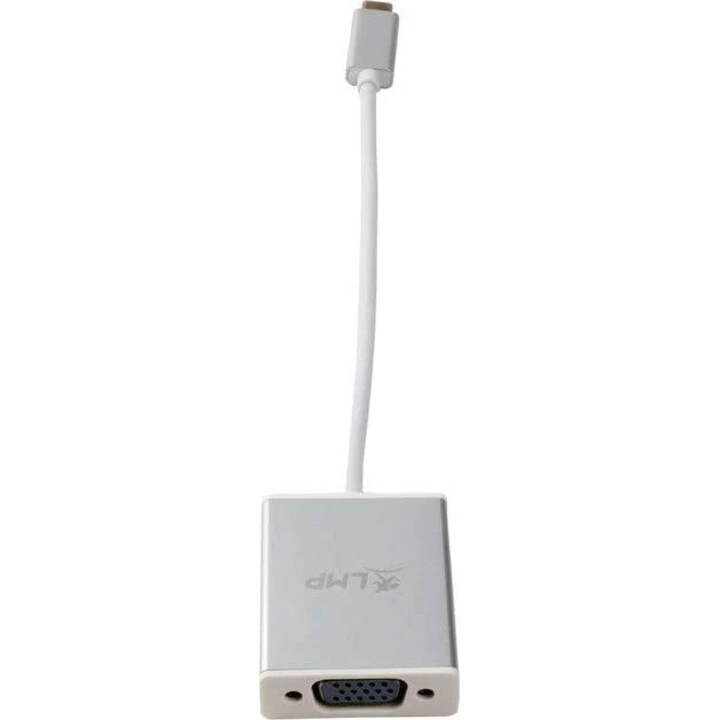 USB-C to VGA adapter, USB-C 3.1 to VGA, aluminum housing, silver