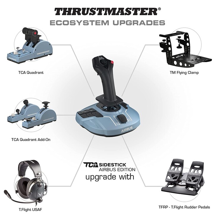 Thrustmaster TCA Civil Aviation Sidestick Airbus edition Joystick 17 buttons wired - for PC
