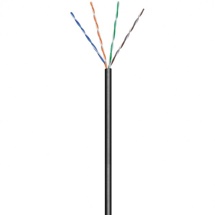 Techly ITP7-UTP-0100LO network cable Black 100 m Cat5e U/UTP (UTP)