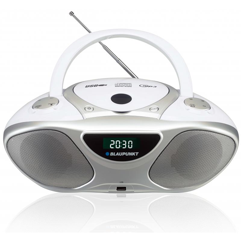 Blaupunkt BB14WH reproductor de CD Grabadora de CD Plata, Blanco - Imagen 2