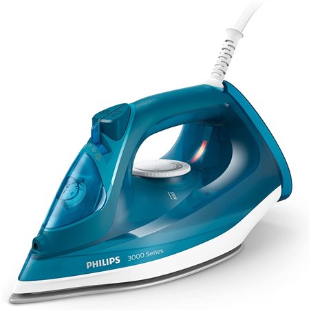 Philips 3000 series DST3040/70 fer à repasser Fer à vapeur Semelle en céramique 2400 W Bleu