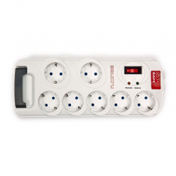 Regleta con interruptor Salicru SAFE 7/ 7 Tomas de corriente/ Blanca - Imagen 1