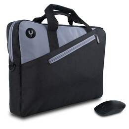 CAIXA + WIRELESS MOUSE MONRAY MASTER KIT PRETO - PARA LAPTOP ATÉ 15,6 '/ 39,6 CM - 2 COMPARTIMENTOS / MOUSE SEM FIO 1000DPI