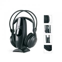 Auriculares Inalámbricos Fonestar FA-8060 + Estación base FA-8055T / Radiofrecuencia/ Jack 3.5/ Negros - Imagen 1