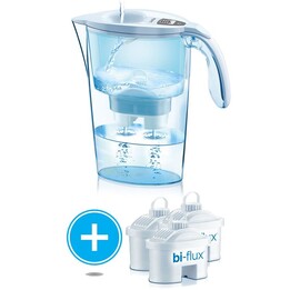 Pack Lay Filtro Barattolo Stream Line Color Edition Bianco + 3 Filtri Bi-Flux - Capacità 2.3L - Filtro Estraibile Con Indicatore