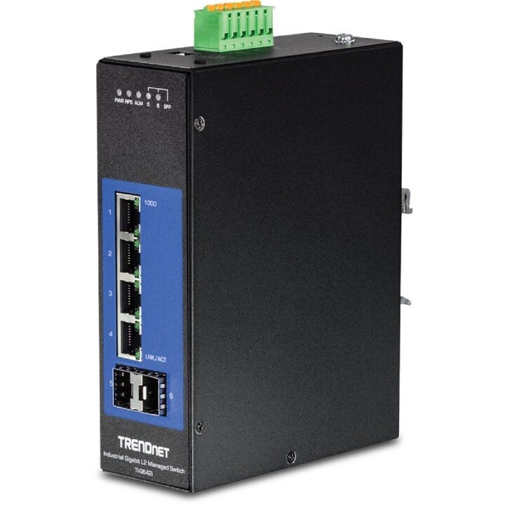 Commutateur géré TRENDnet TI-G642I 4 ports / RJ-45 Gigabit 10/100/1000 / SFP