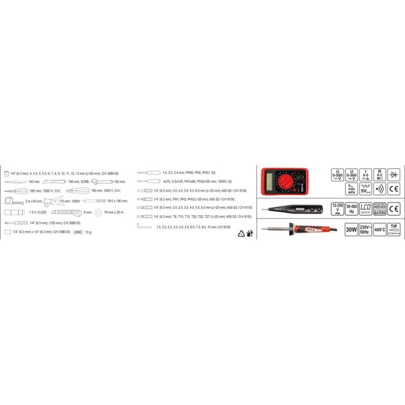 Mechanics tool set Yato YT-39009 - Imagen 4