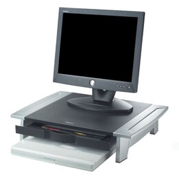 Fellowes Office Suites 71,1 cm (28") Tisch/Bank Schwarz, Silber