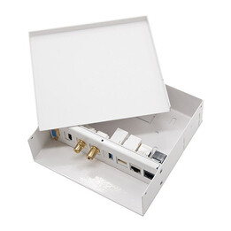 NANO CABLE 10.35.0003 multimedia wall junction box VGA + HDMI + 3.5 mm jack + RCA + 2xUSB + 2xRJ45 white