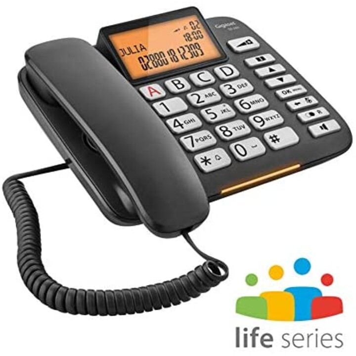 TELEFONE FIXO GIGASET-SIEMENS DL580 PRETO