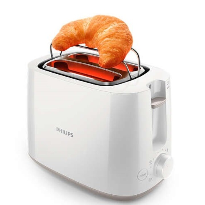 Grille-Pain Philips Daily 2 Fentes Hd2581 800W Blanc
