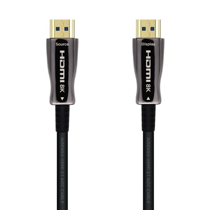 Cavo HDMI 2.1 AOC 8K Aisens A153-0521/ HDMI Maschio - HDMI Maschio/ 50 m/ Nero